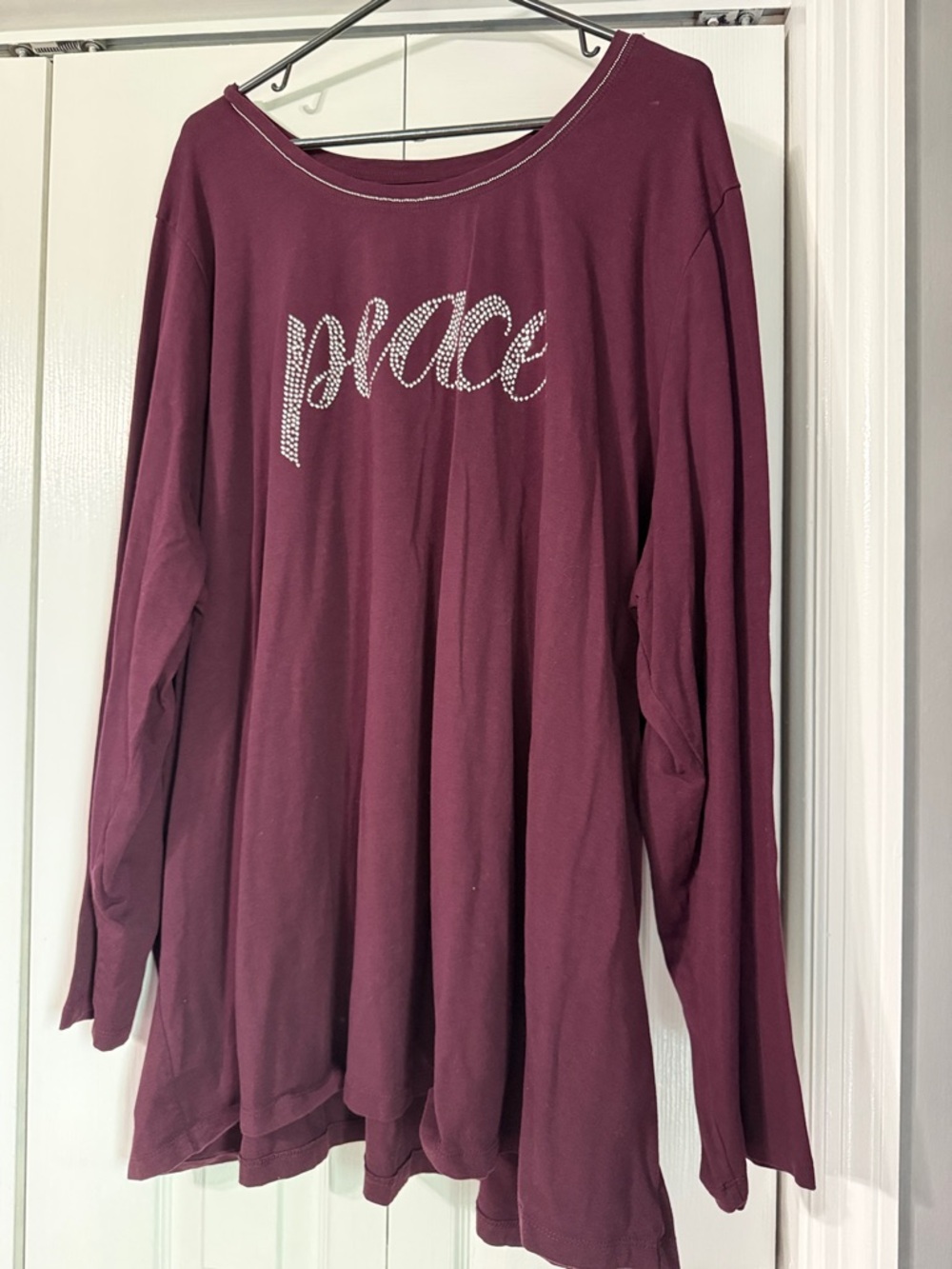 Catherines Plum Long Sleeve Casual Top